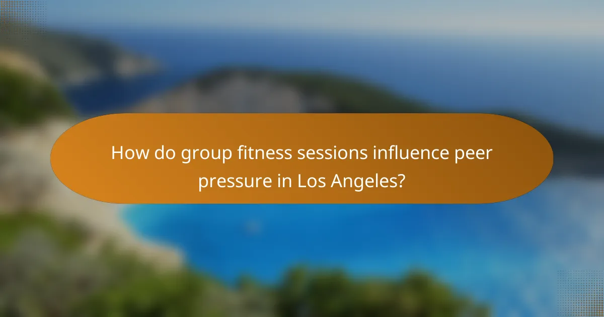 How do group fitness sessions influence peer pressure in Los Angeles?