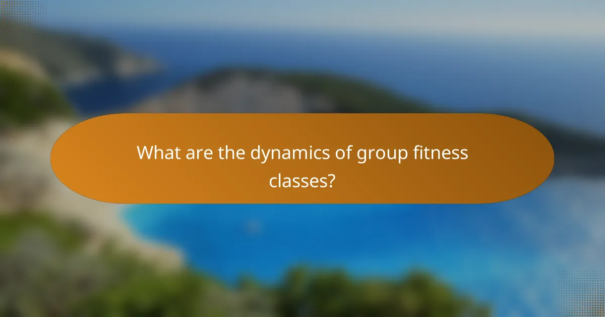 What are the dynamics of group fitness classes?